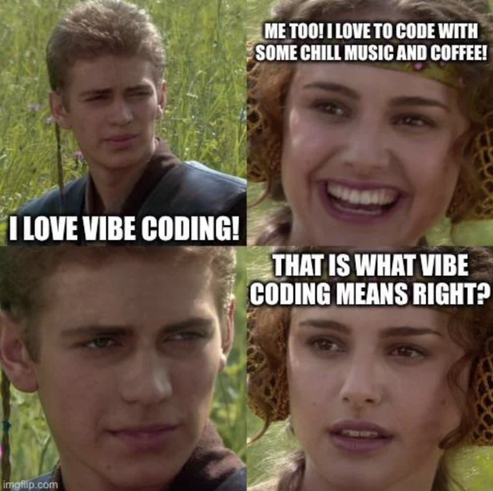 A vibe-coding meme